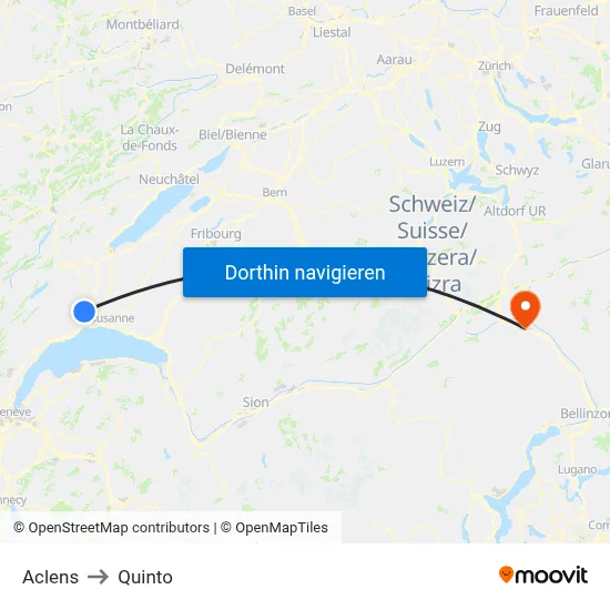 Aclens to Quinto map