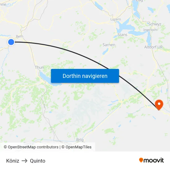 Köniz to Quinto map