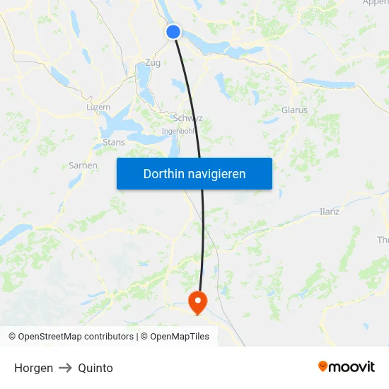Horgen to Quinto map
