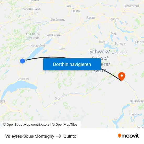 Valeyres-Sous-Montagny to Quinto map