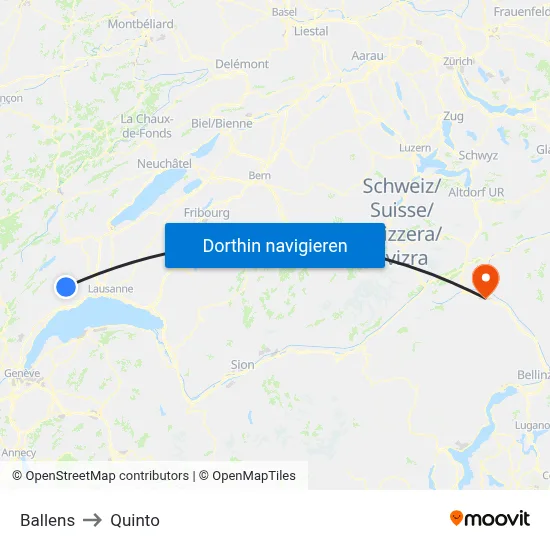Ballens to Quinto map