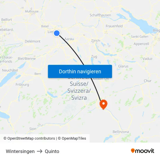 Wintersingen to Quinto map