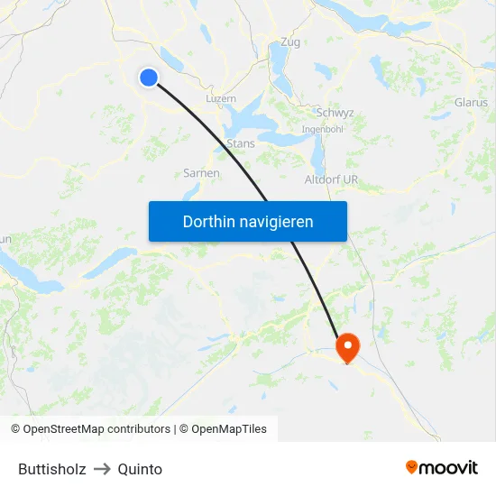 Buttisholz to Quinto map