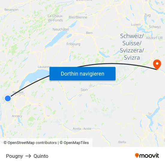 Pougny to Quinto map