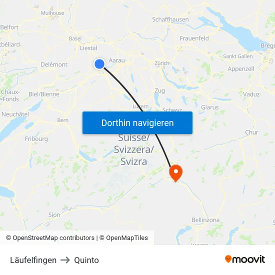 Läufelfingen to Quinto map