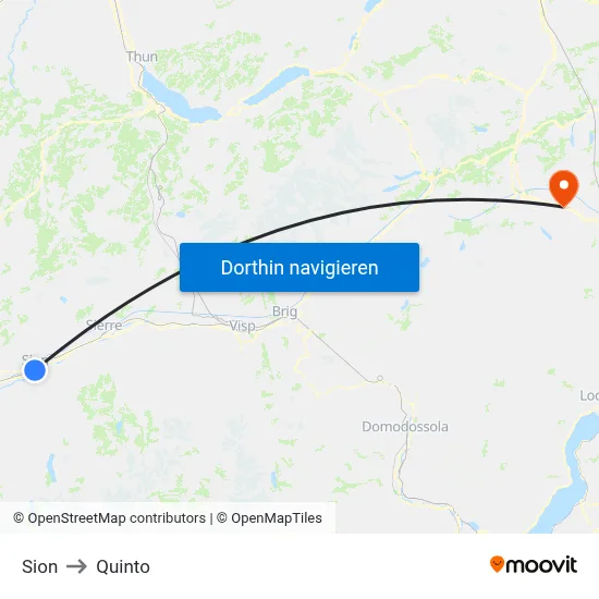 Sion to Quinto map