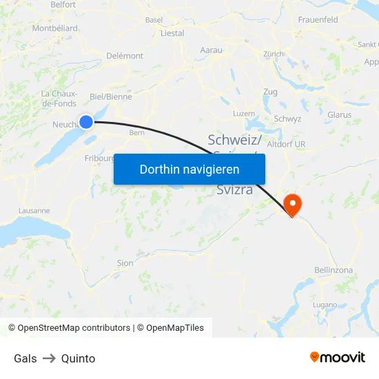 Gals to Quinto map