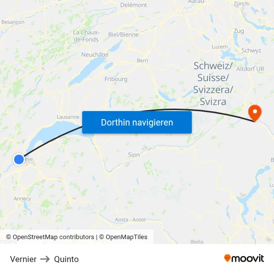 Vernier to Quinto map