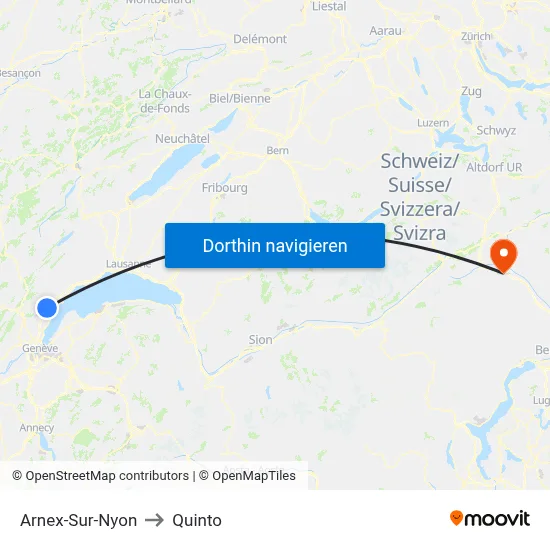 Arnex-Sur-Nyon to Quinto map