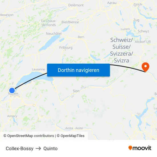Collex-Bossy to Quinto map