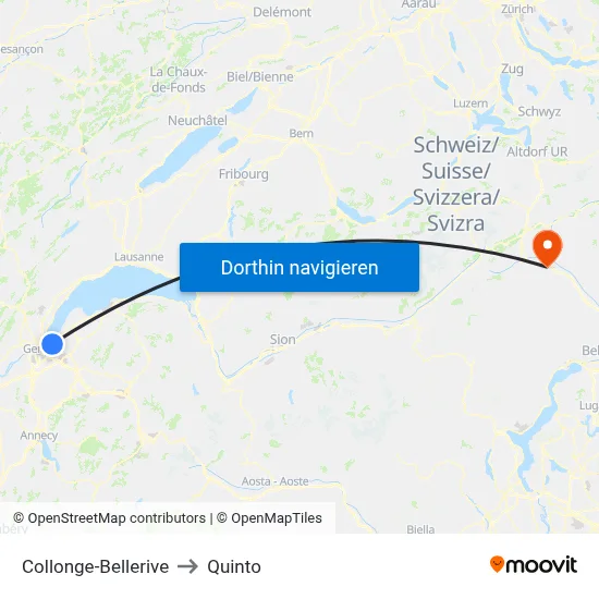 Collonge-Bellerive to Quinto map