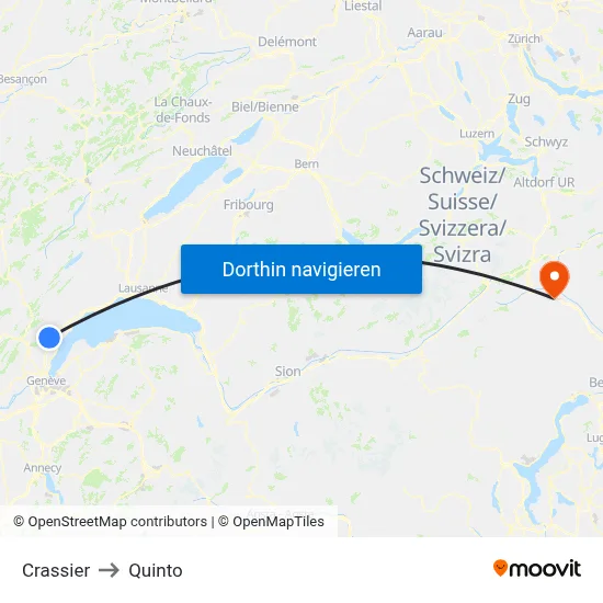 Crassier to Quinto map