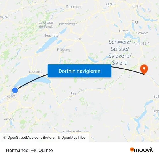 Hermance to Quinto map