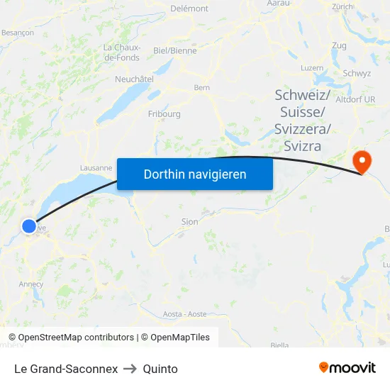 Le Grand-Saconnex to Quinto map