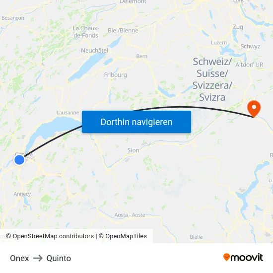 Onex to Quinto map