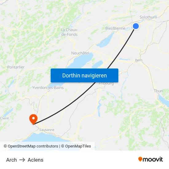 Arch to Aclens map