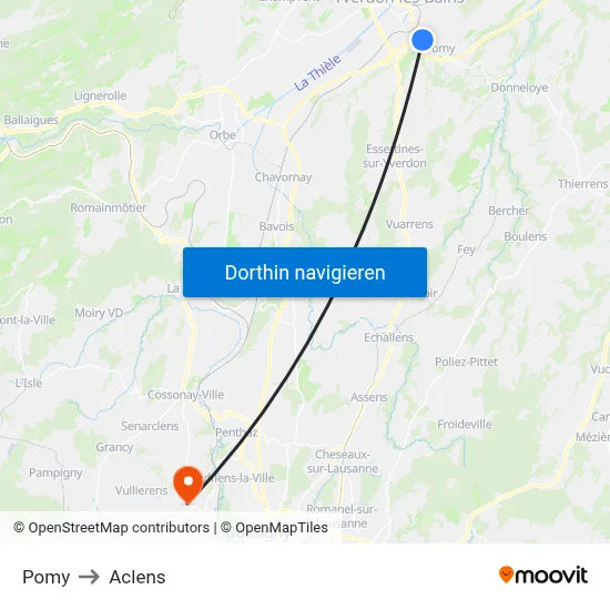 Pomy to Aclens map