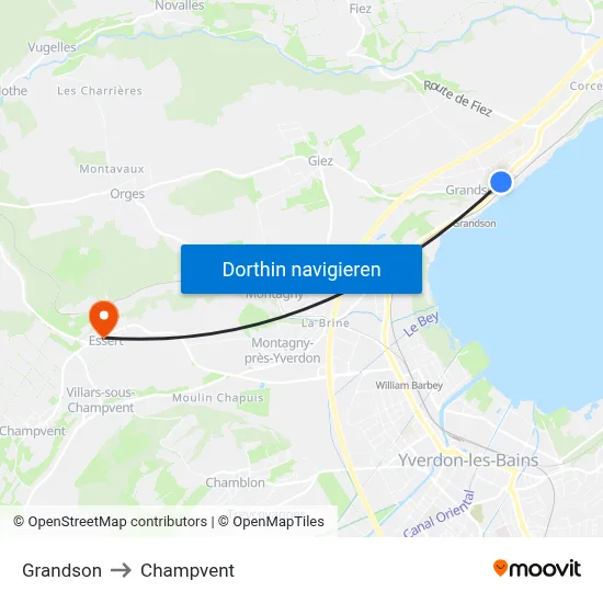 Grandson to Champvent map