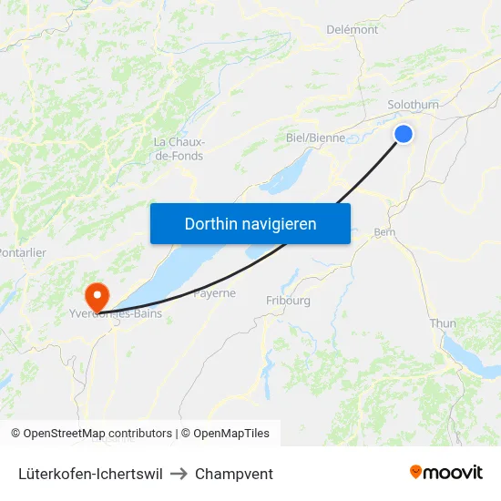 Lüterkofen-Ichertswil to Champvent map