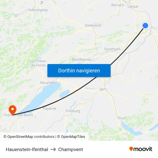 Hauenstein-Ifenthal to Champvent map