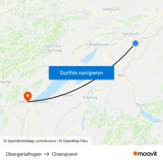 Obergerlafingen to Champvent map