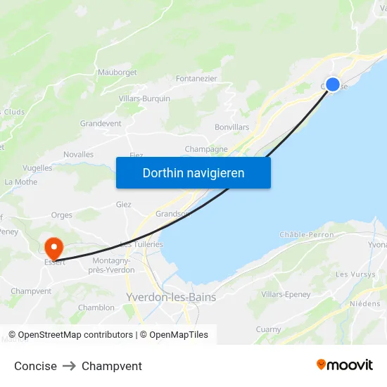 Concise to Champvent map