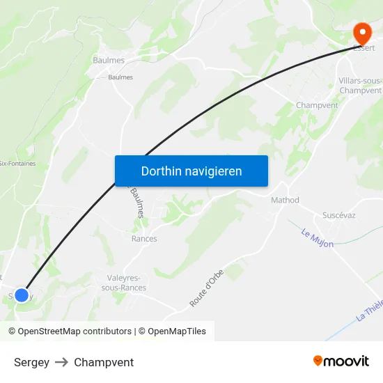 Sergey to Champvent map
