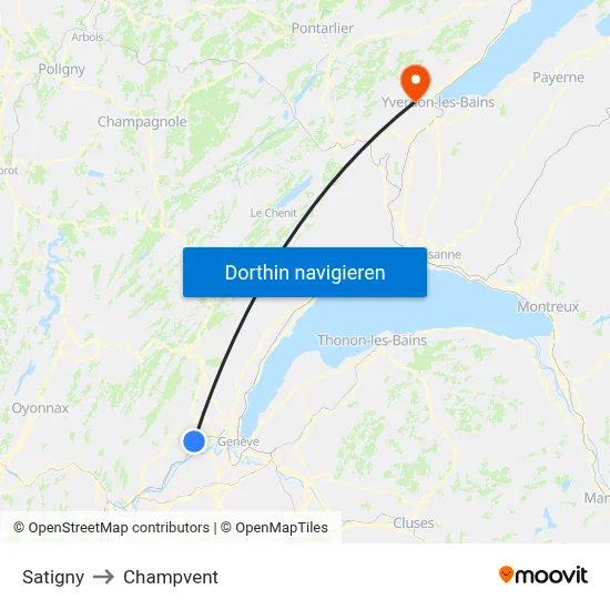 Satigny to Champvent map