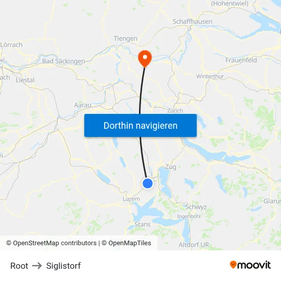 Root to Siglistorf map