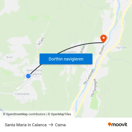 Santa Maria In Calanca to Cama map