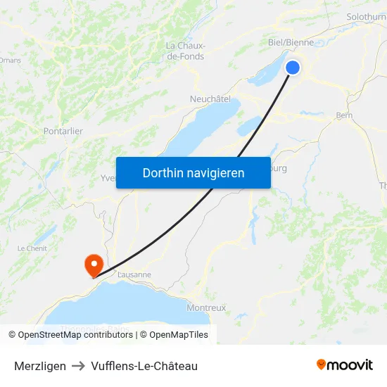 Merzligen to Vufflens-Le-Château map