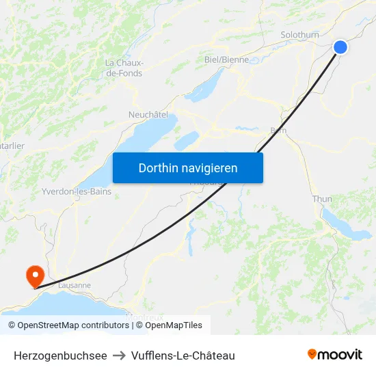 Herzogenbuchsee to Vufflens-Le-Château map