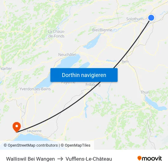 Walliswil Bei Wangen to Vufflens-Le-Château map