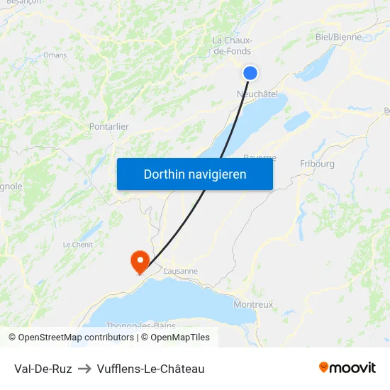 Val-De-Ruz to Vufflens-Le-Château map