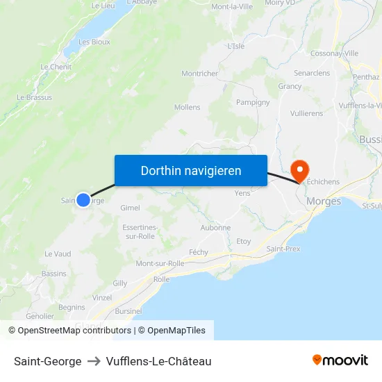 Saint-George to Vufflens-Le-Château map