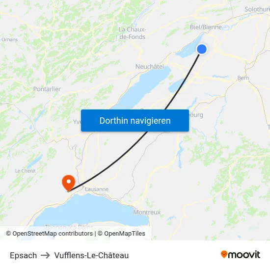 Epsach to Vufflens-Le-Château map