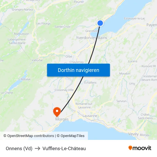 Onnens (Vd) to Vufflens-Le-Château map
