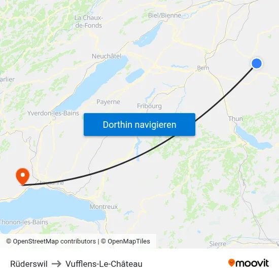 Rüderswil to Vufflens-Le-Château map