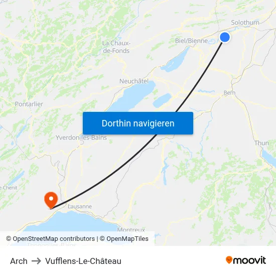 Arch to Vufflens-Le-Château map