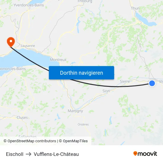 Eischoll to Vufflens-Le-Château map