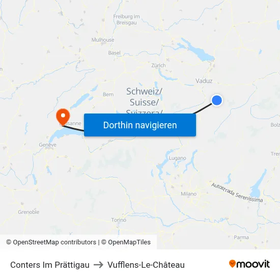 Conters Im Prättigau to Vufflens-Le-Château map