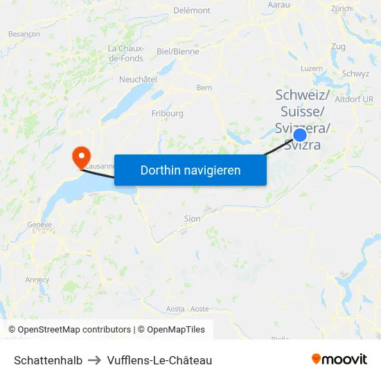 Schattenhalb to Vufflens-Le-Château map