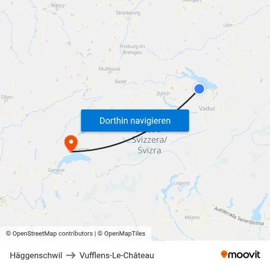 Häggenschwil to Vufflens-Le-Château map
