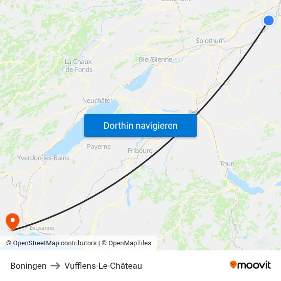 Boningen to Vufflens-Le-Château map