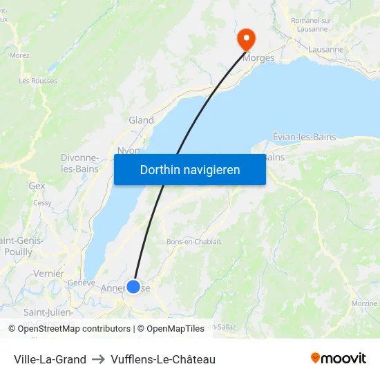 Ville-La-Grand to Vufflens-Le-Château map