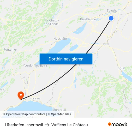 Lüterkofen-Ichertswil to Vufflens-Le-Château map