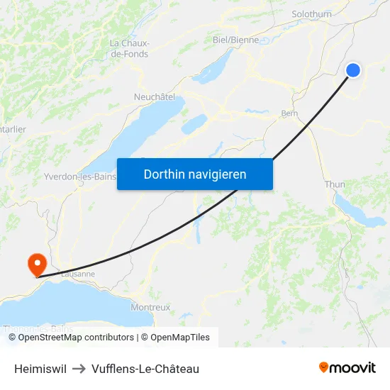 Heimiswil to Vufflens-Le-Château map