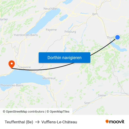 Teuffenthal (Be) to Vufflens-Le-Château map