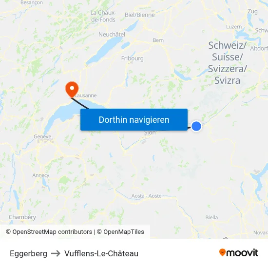 Eggerberg to Vufflens-Le-Château map