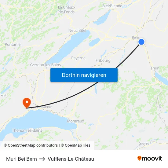 Muri Bei Bern to Vufflens-Le-Château map